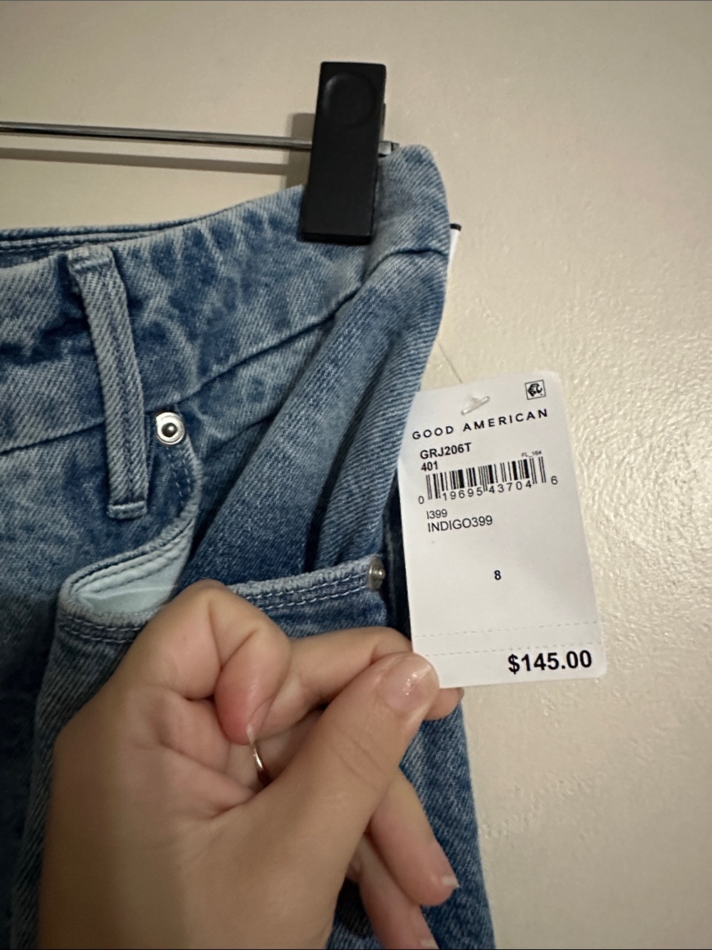 Good American Light Blue Relaxed Straight-Leg Jeans - Picture 2 of 4